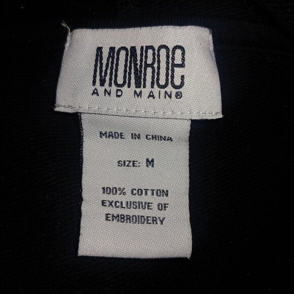 Monroe And Maine Womens M Sweatshirt Black Southwest Aztec Hood Flared Full Zip - Picture 6 of 7